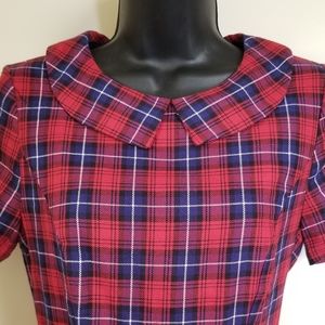 Plaid red dress